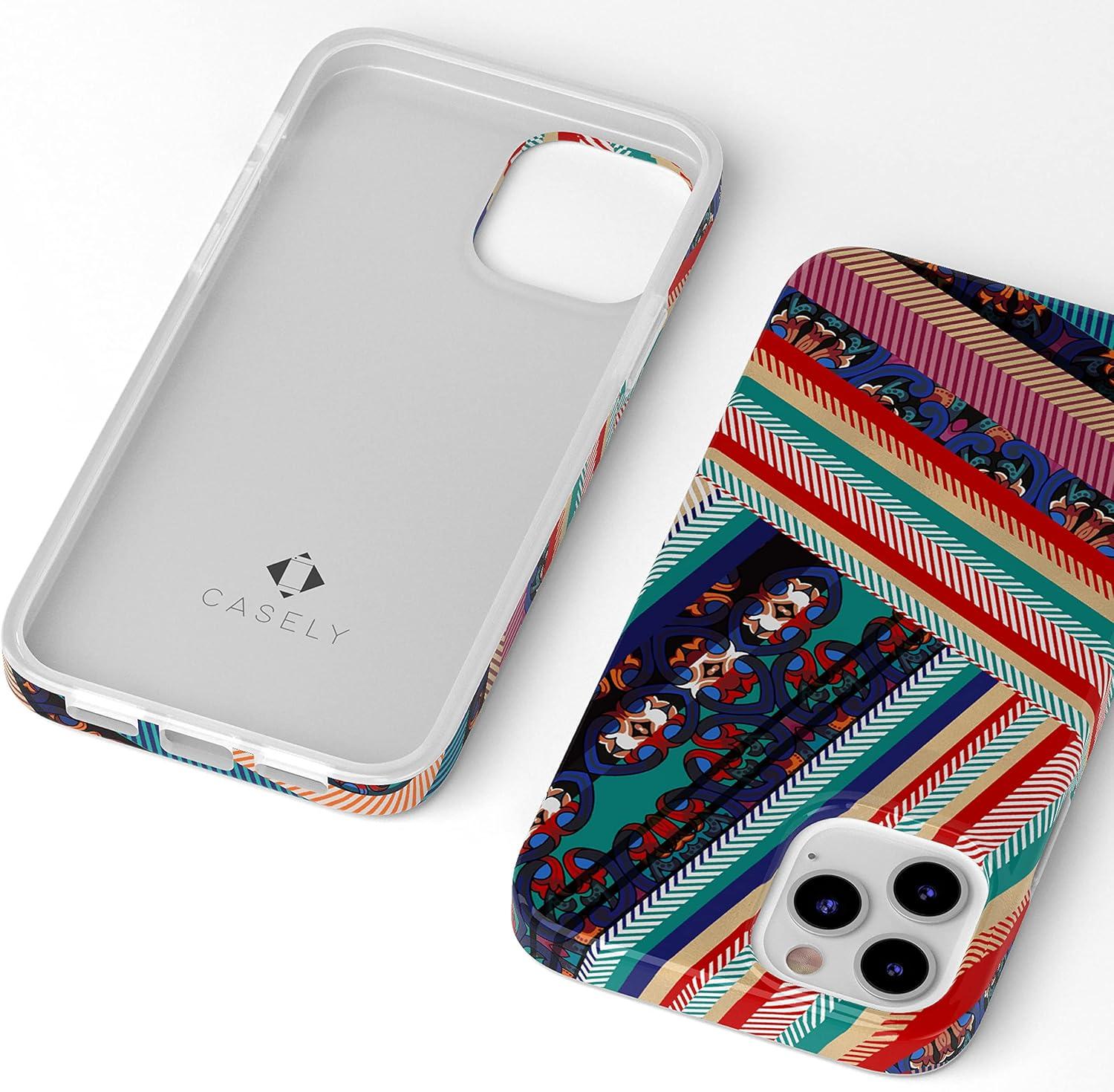 imageCasely iPhone 11 Pro Max Case  Out and About  Light Pink Floral  Classic Ultra Slim DesignLayered Patchwork