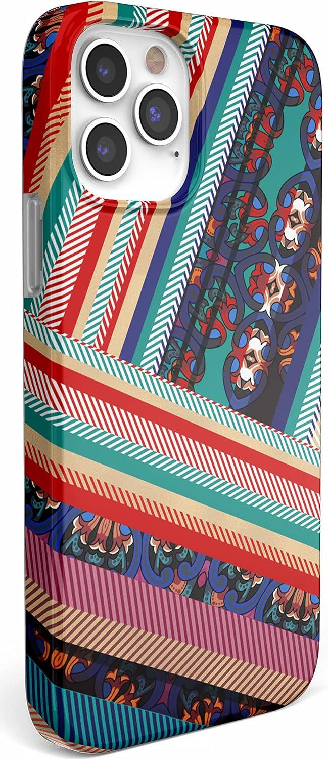 imageCasely iPhone 11 Pro Max Case  Out and About  Light Pink Floral  Classic Ultra Slim DesignLayered Patchwork