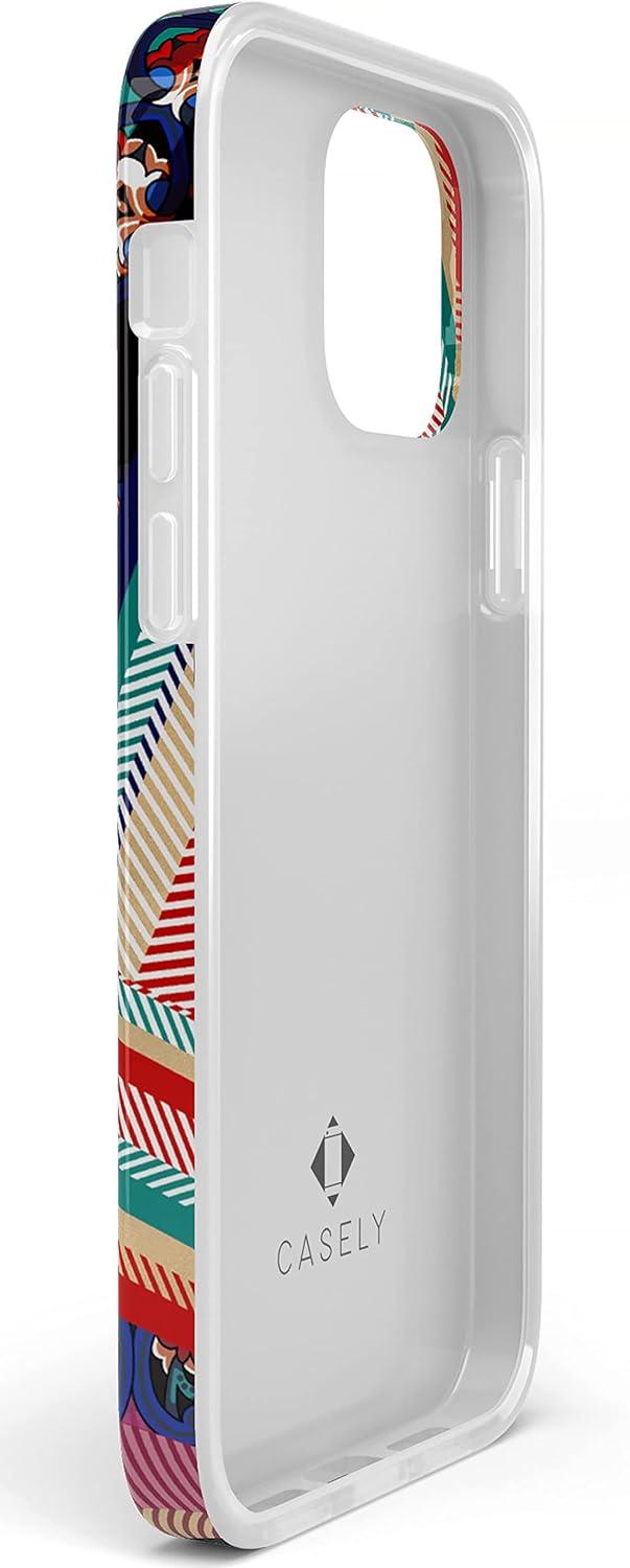 imageCasely iPhone 11 Pro Max Case  Out and About  Light Pink Floral  Classic Ultra Slim DesignLayered Patchwork