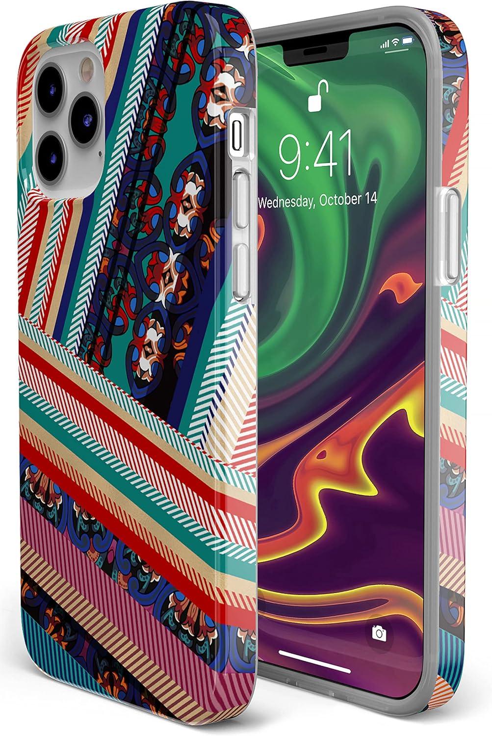 imageCasely iPhone 11 Pro Max Case  Out and About  Light Pink Floral  Classic Ultra Slim DesignLayered Patchwork