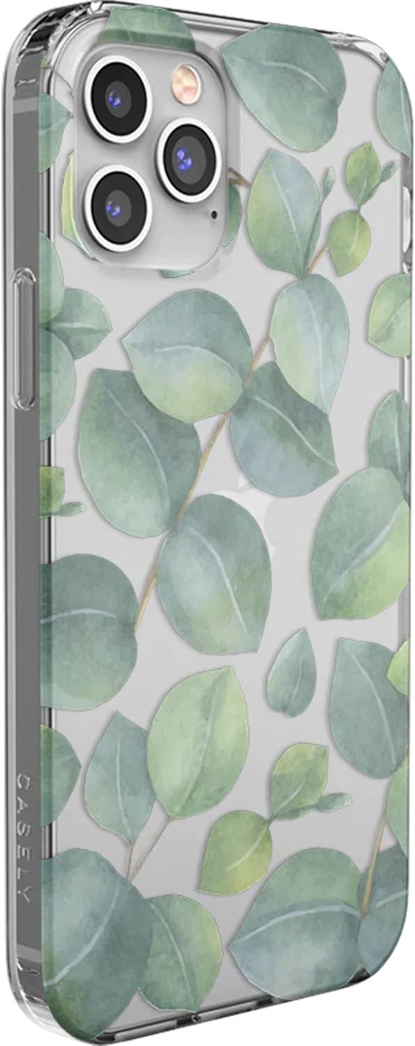 imageCasely iPhone 11 Pro Max Case  Out and About  Light Pink Floral  Classic Ultra Slim DesignLeaf Me Alone  Green Floral Print