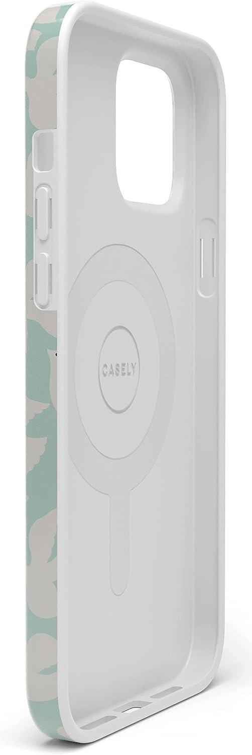 imageCasely iPhone 11 Pro Max Case  Out and About  Light Pink Floral  Classic Ultra Slim DesignLove Birds  White Doves