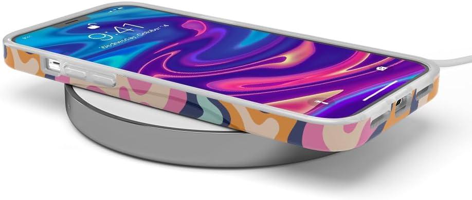 imageCasely iPhone 11 Pro Max Case  Out and About  Light Pink Floral  Classic Ultra Slim DesignMidnight Color Splash  Abstract Retro