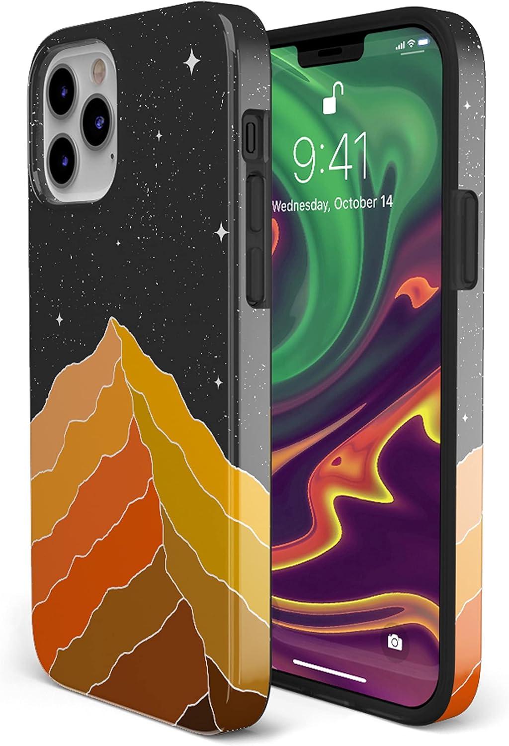 imageCasely iPhone 11 Pro Max Case  Out and About  Light Pink Floral  Classic Ultra Slim DesignNight Skies  Mountain Starlight