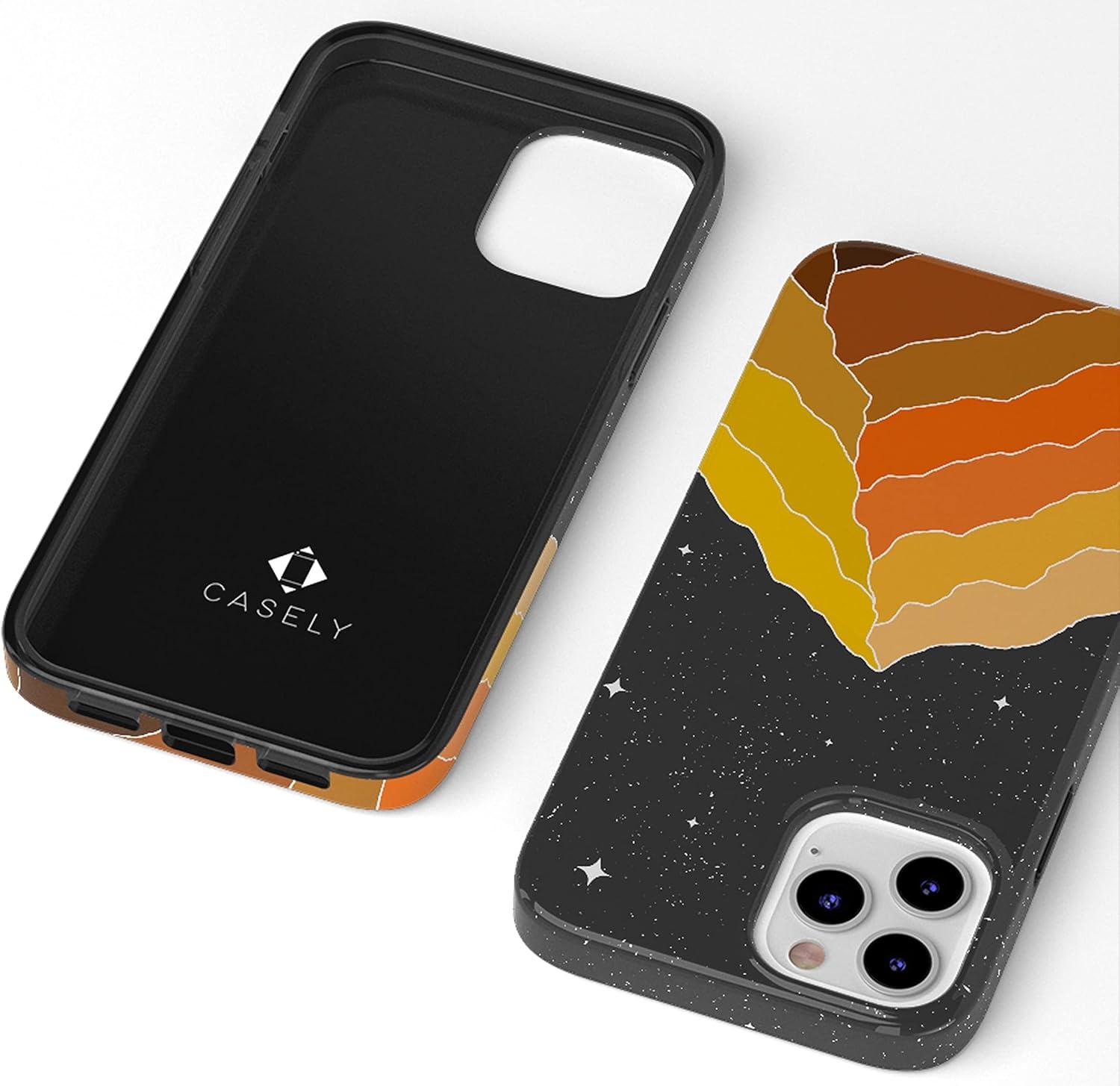 imageCasely iPhone 11 Pro Max Case  Out and About  Light Pink Floral  Classic Ultra Slim DesignNight Skies  Mountain Starlight