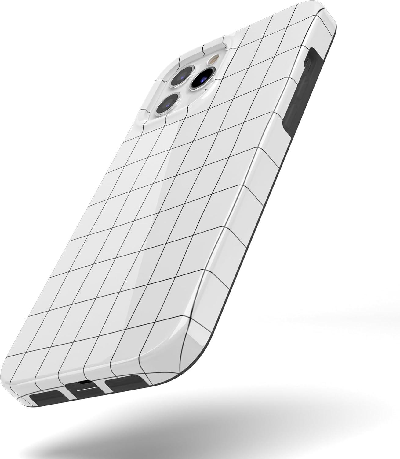 imageCasely iPhone 11 Pro Max Case  Out and About  Light Pink Floral  Classic Ultra Slim DesignOff the Grid  White  Black Lined