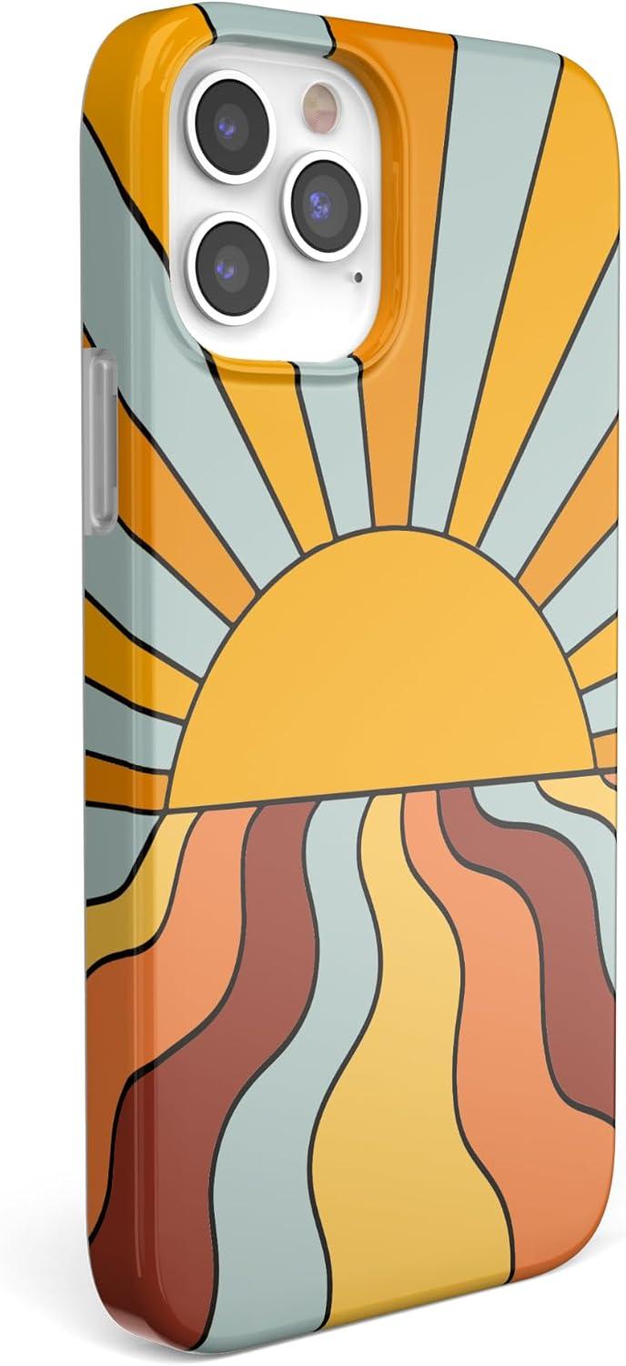 imageCasely iPhone 11 Pro Max Case  Out and About  Light Pink Floral  Classic Ultra Slim DesignShine On  Retro Sunset