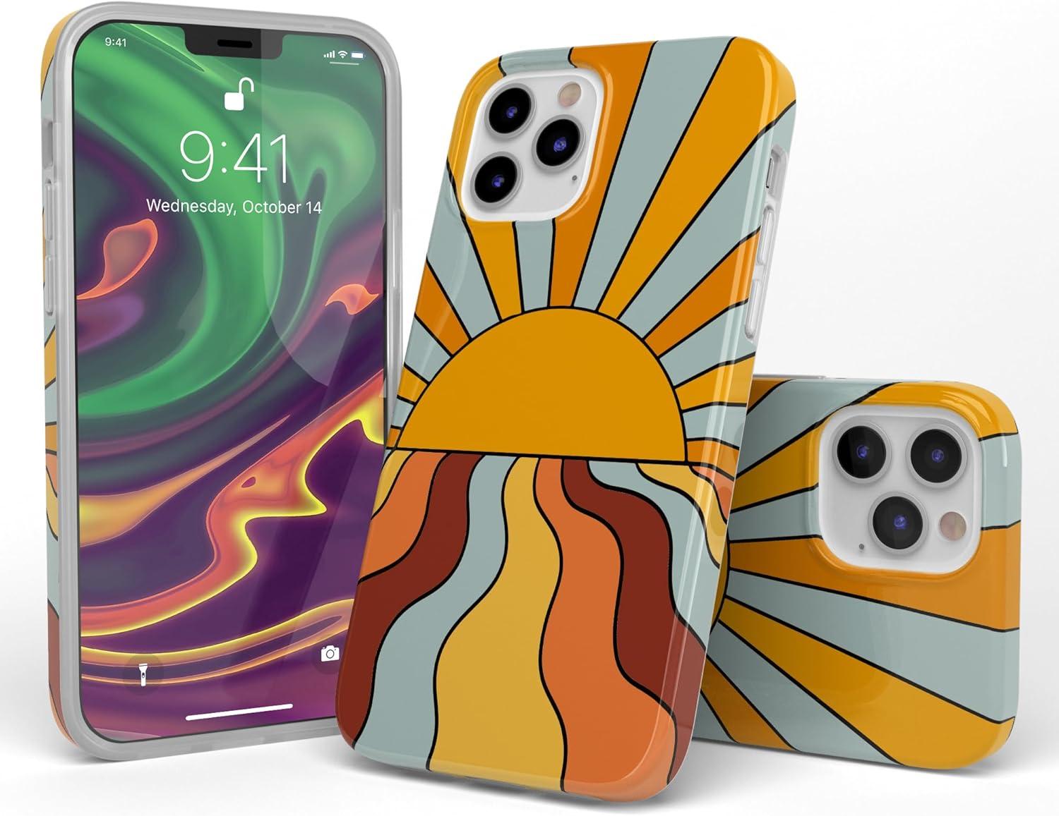 imageCasely iPhone 11 Pro Max Case  Out and About  Light Pink Floral  Classic Ultra Slim DesignShine On  Retro Sunset