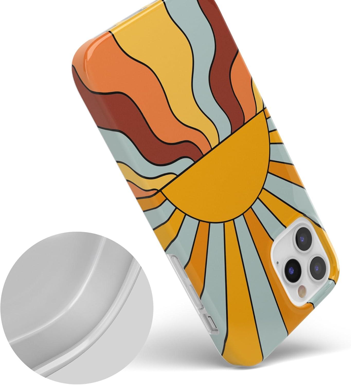 imageCasely iPhone 11 Pro Max Case  Out and About  Light Pink Floral  Classic Ultra Slim DesignShine On  Retro Sunset