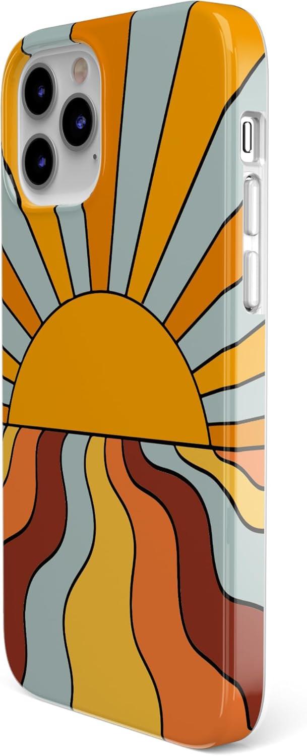 imageCasely iPhone 11 Pro Max Case  Out and About  Light Pink Floral  Classic Ultra Slim DesignShine On  Retro Sunset