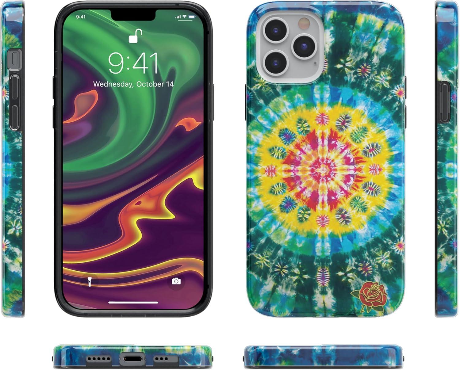 imageCasely iPhone 11 Pro Max Case  Out and About  Light Pink Floral  Classic Ultra Slim DesignVeneta Tapestry  Grateful Dead Tie Dye