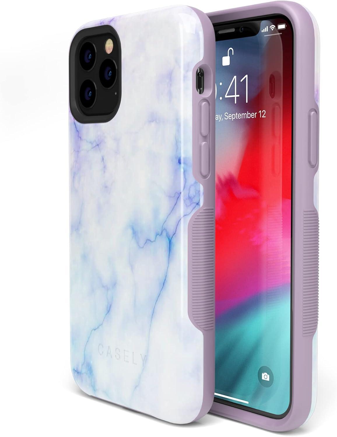 imageCasely iPhone 11 Pro Max Case  Outside The Lines  Crayola Marker CaseBlue  Purple Cotton Candy Marble