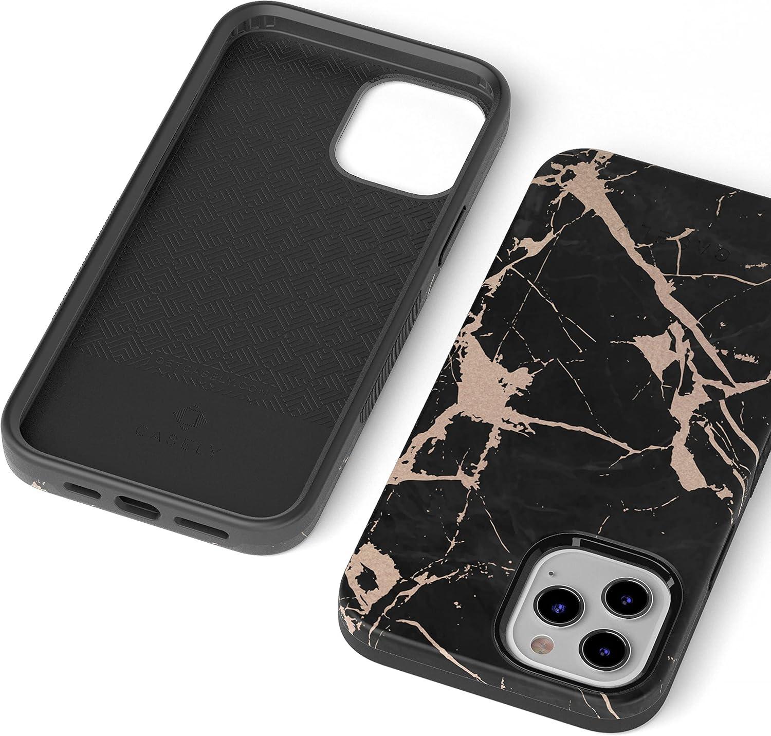 imageCasely iPhone 11 Pro Max Case  Outside The Lines  Crayola Marker CaseCracked Rose Gold Black Marble