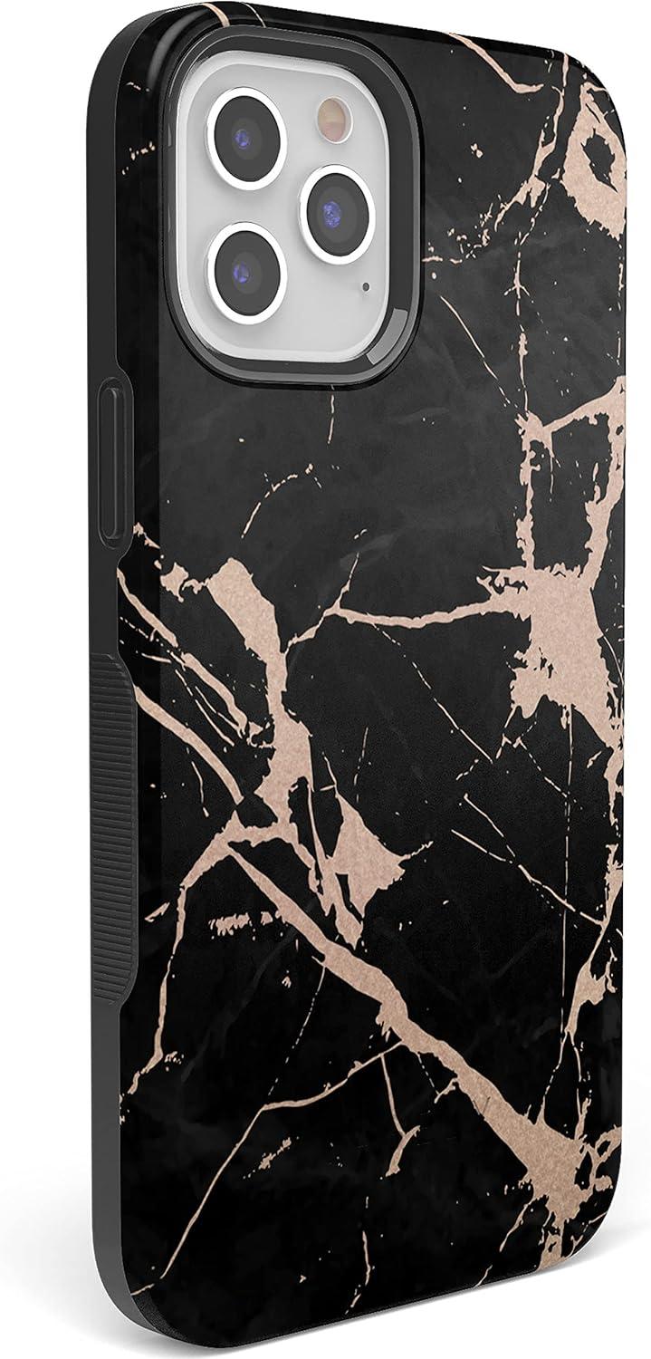 imageCasely iPhone 11 Pro Max Case  Outside The Lines  Crayola Marker CaseCracked Rose Gold Black Marble