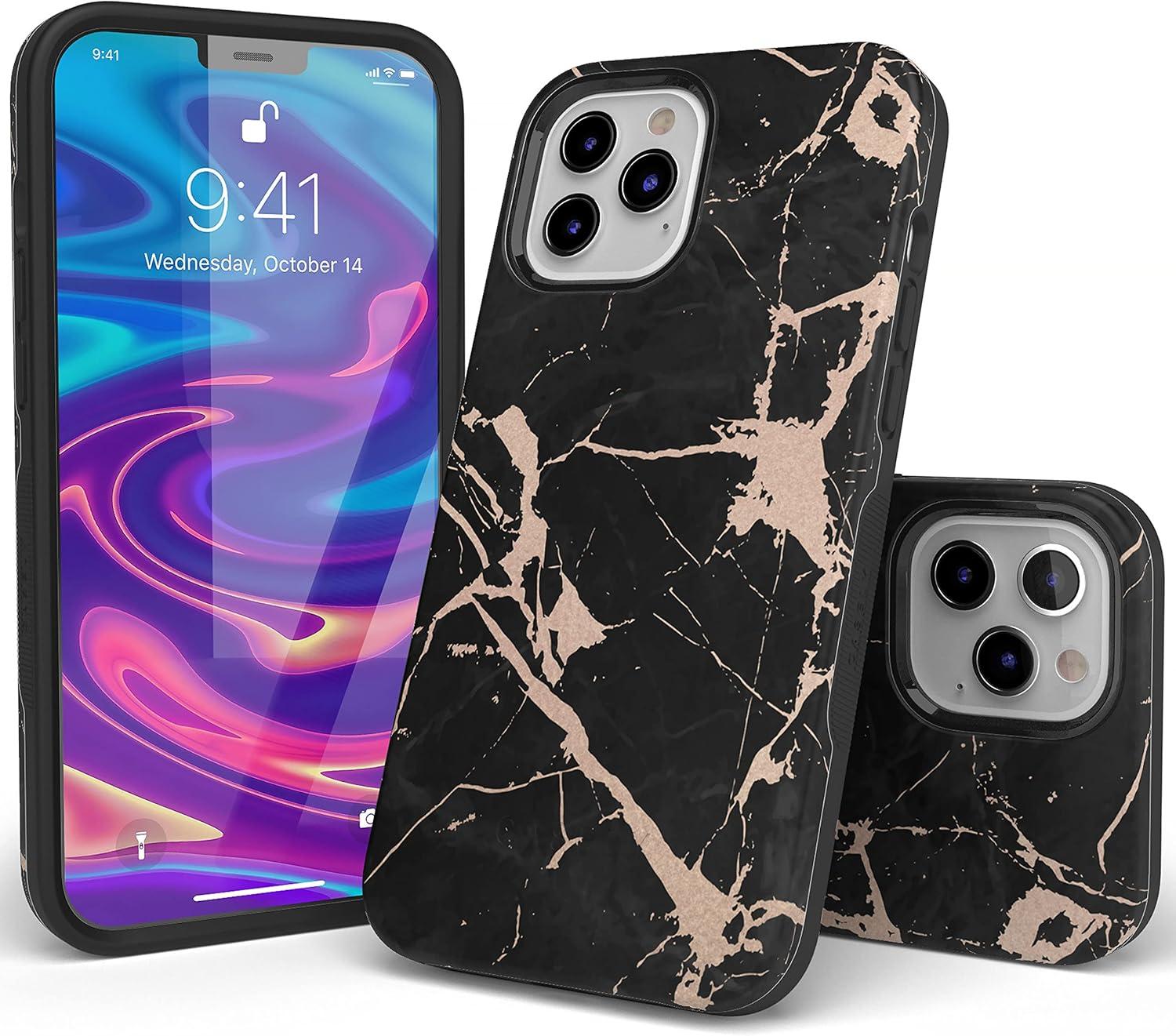 imageCasely iPhone 11 Pro Max Case  Outside The Lines  Crayola Marker CaseCracked Rose Gold Black Marble