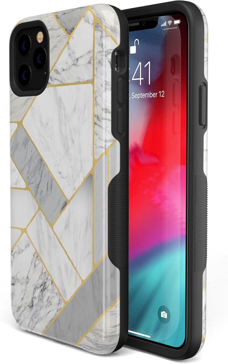 imageCasely iPhone 11 Pro Max Case  Outside The Lines  Crayola Marker CaseGeo White and Gold Marble