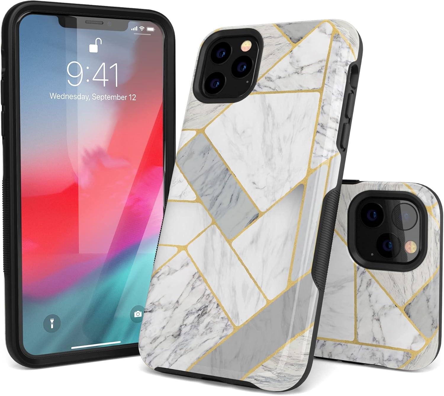 imageCasely iPhone 11 Pro Max Case  Outside The Lines  Crayola Marker CaseGeo White and Gold Marble