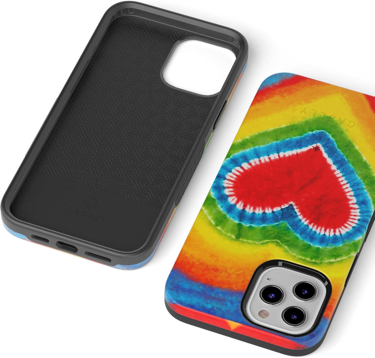 imageCasely iPhone 11 Pro Max Case  Outside The Lines  Crayola Marker CaseI Heart Tie Dye  Rainbow Heart
