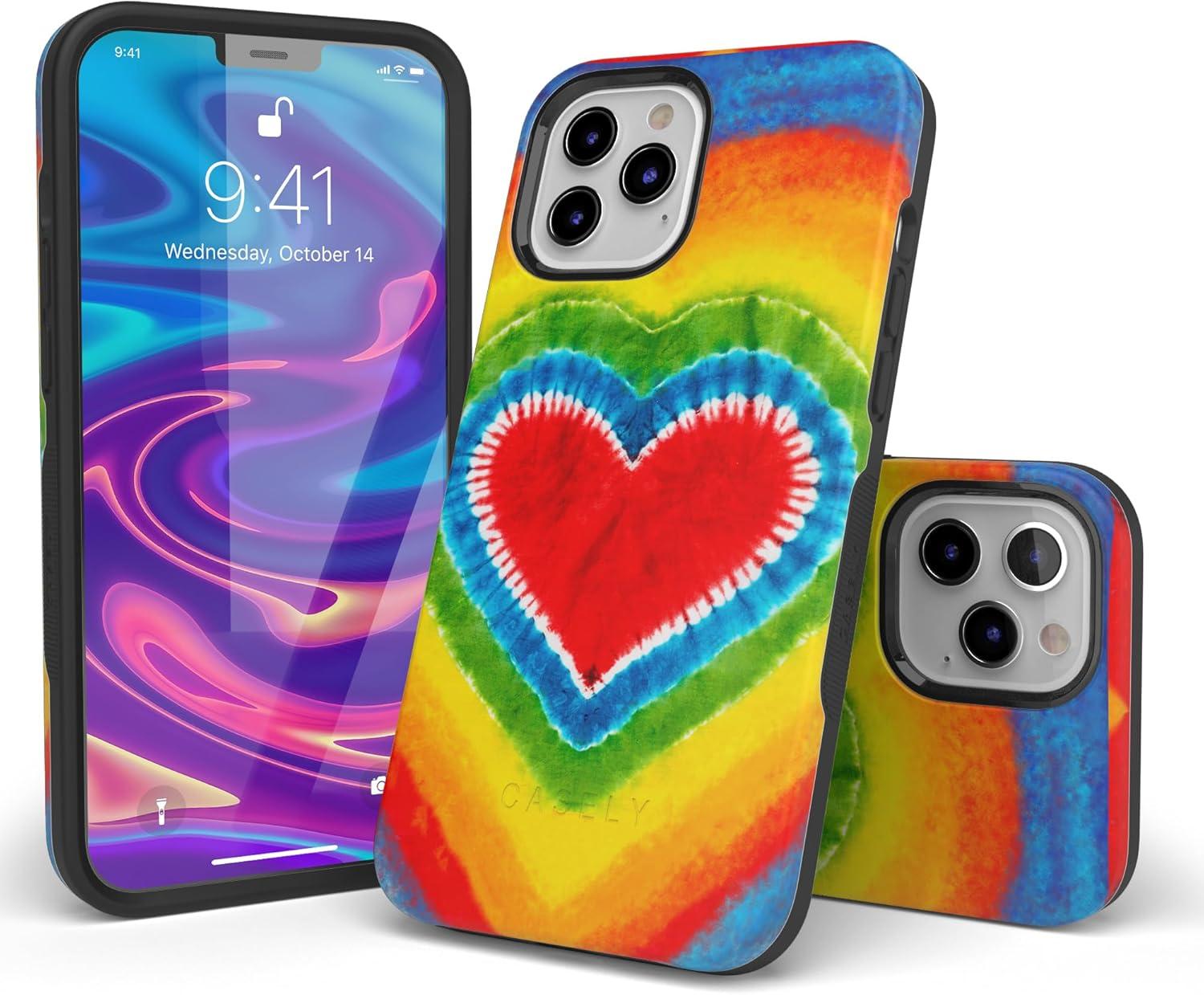 imageCasely iPhone 11 Pro Max Case  Outside The Lines  Crayola Marker CaseI Heart Tie Dye  Rainbow Heart