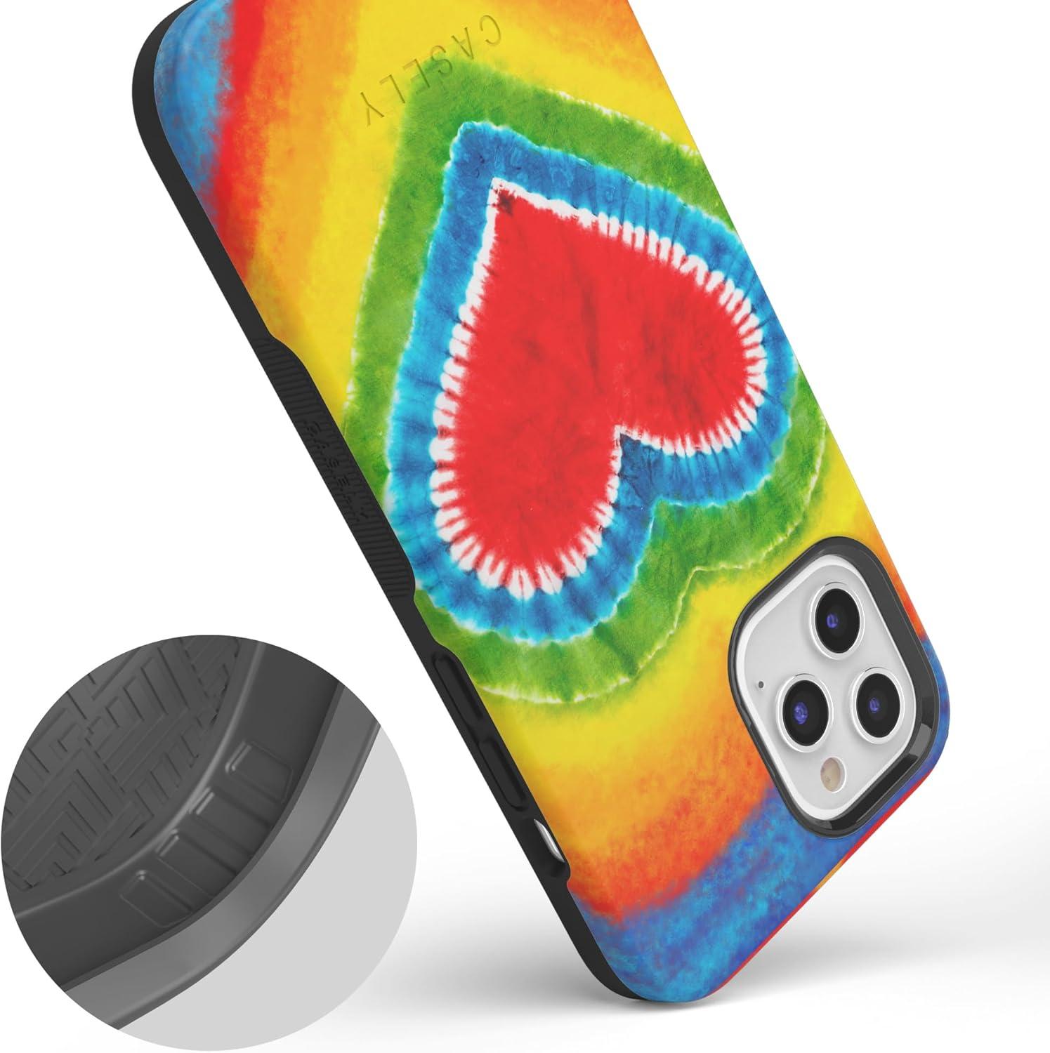 imageCasely iPhone 11 Pro Max Case  Outside The Lines  Crayola Marker CaseI Heart Tie Dye  Rainbow Heart