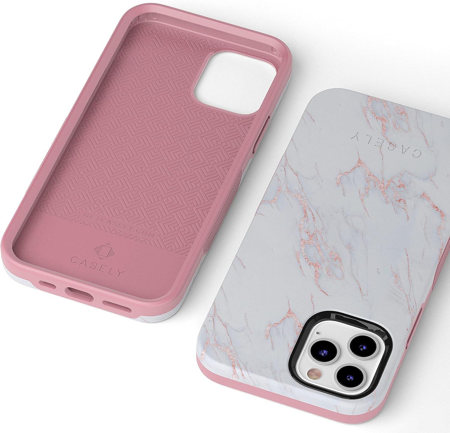 imageCasely iPhone 11 Pro Max Case  Outside The Lines  Crayola Marker CasePink Marble and Beautiful White