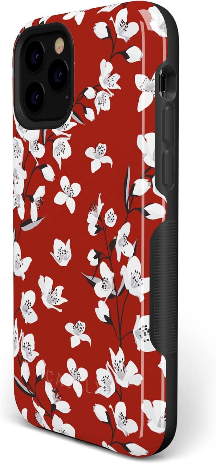 imageCasely iPhone 11 Pro Max Case  Outside The Lines  Crayola Marker CaseRed Cherry Blossom Floral