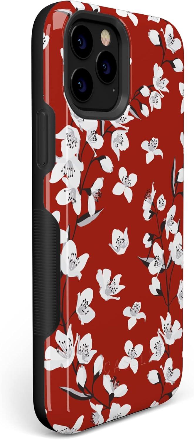 imageCasely iPhone 11 Pro Max Case  Outside The Lines  Crayola Marker CaseRed Cherry Blossom Floral