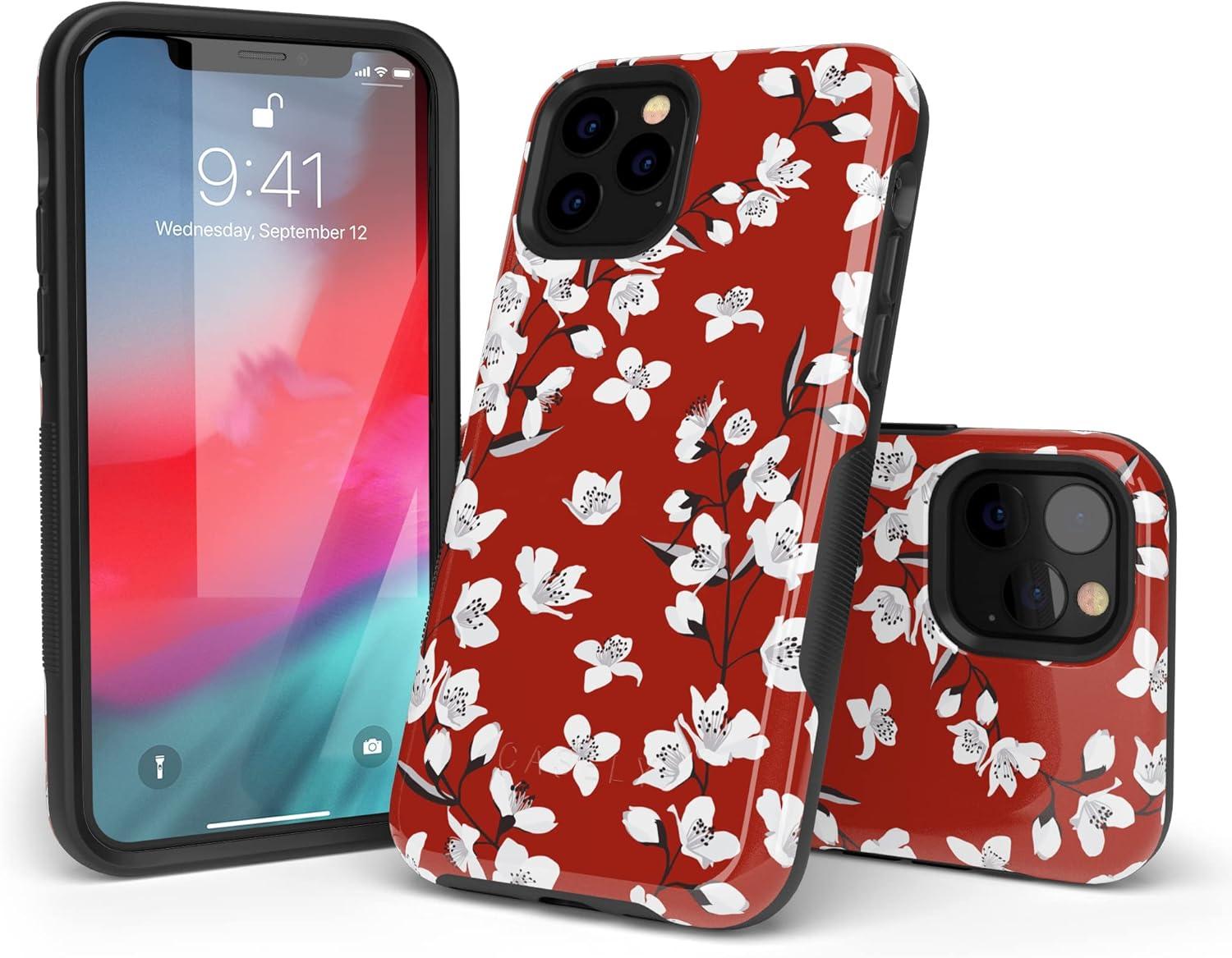 imageCasely iPhone 11 Pro Max Case  Outside The Lines  Crayola Marker CaseRed Cherry Blossom Floral