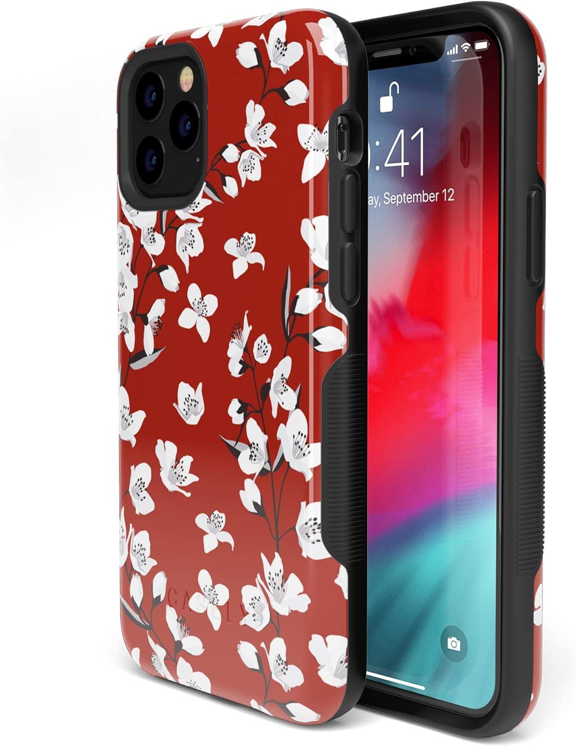imageCasely iPhone 11 Pro Max Case  Outside The Lines  Crayola Marker CaseRed Cherry Blossom Floral
