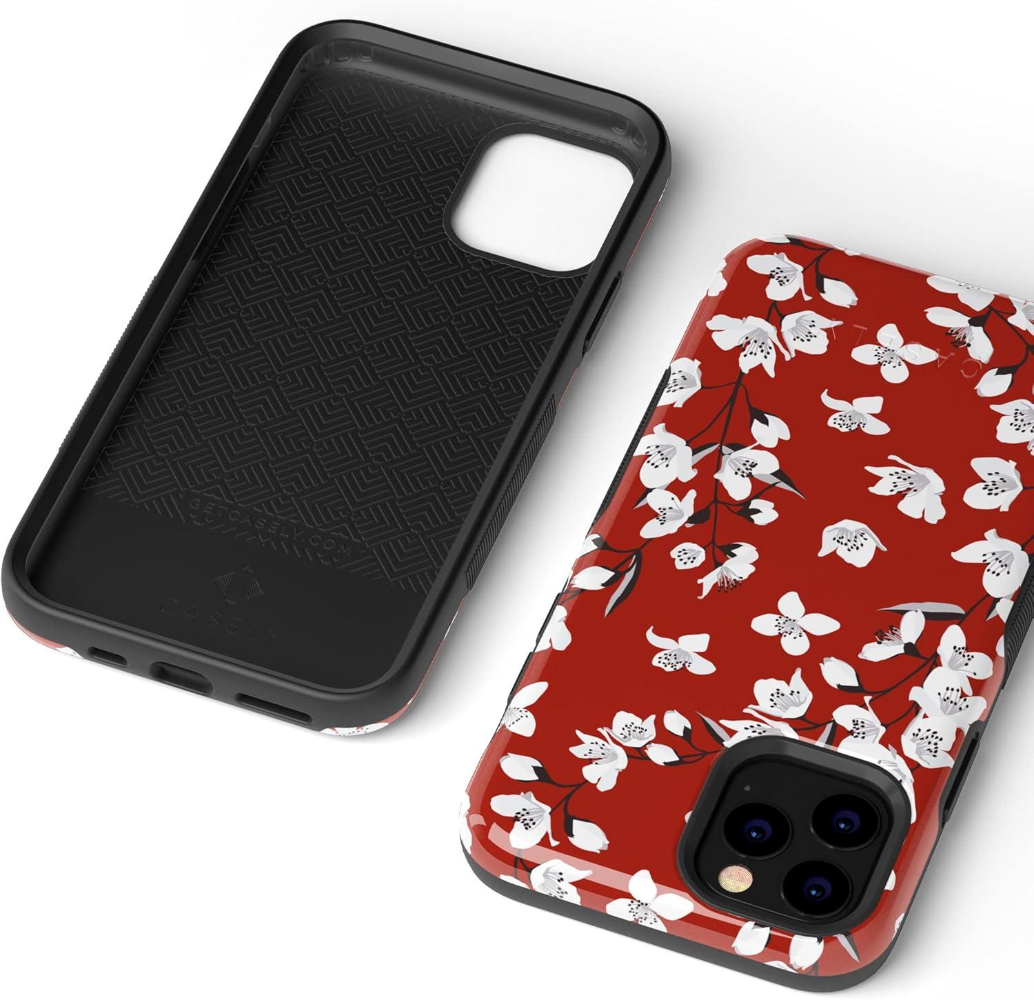 imageCasely iPhone 11 Pro Max Case  Outside The Lines  Crayola Marker CaseRed Cherry Blossom Floral