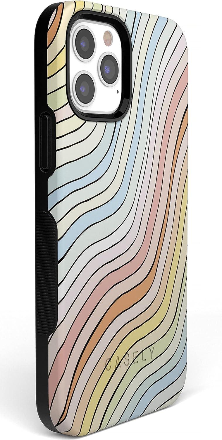 imageCasely iPhone 11 Pro Max Case  Outside The Lines  Crayola Marker CaseRide The Wave  Pastel Rainbow Lined