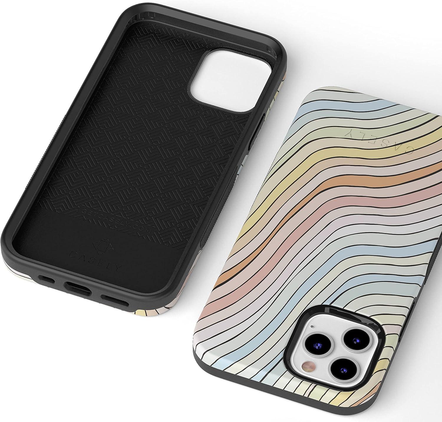 imageCasely iPhone 11 Pro Max Case  Outside The Lines  Crayola Marker CaseRide The Wave  Pastel Rainbow Lined