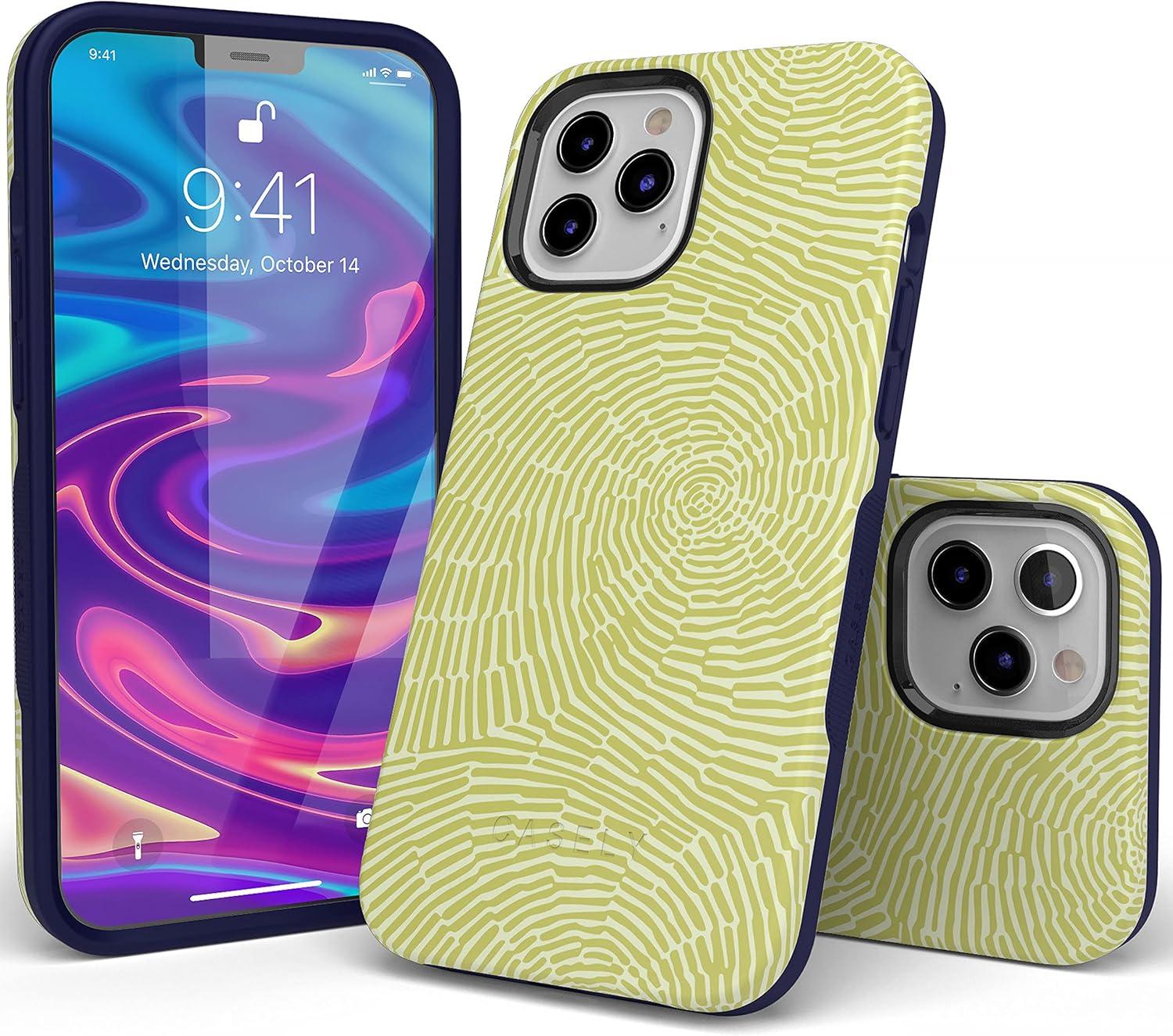 imageCasely iPhone 11 Pro Max Case  Outside The Lines  Crayola Marker CaseSwirl Away  Tea Green Geometric