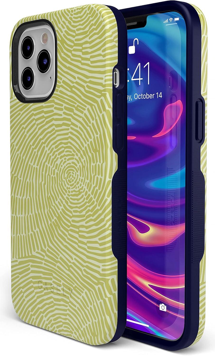 imageCasely iPhone 11 Pro Max Case  Outside The Lines  Crayola Marker CaseSwirl Away  Tea Green Geometric