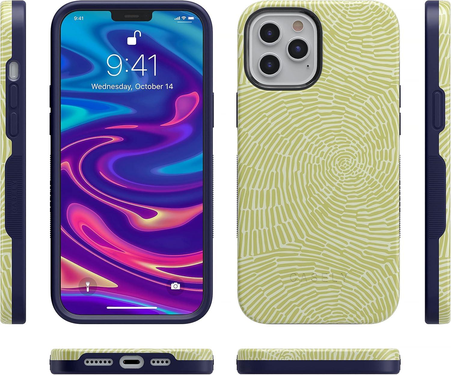 imageCasely iPhone 11 Pro Max Case  Outside The Lines  Crayola Marker CaseSwirl Away  Tea Green Geometric