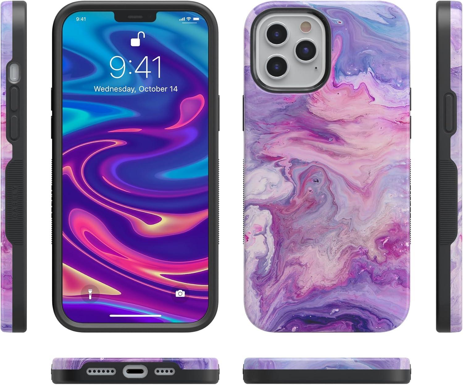 imageCasely iPhone 11 Pro Max Case  Outside The Lines  Crayola Marker CaseTie Dying Over You Purple Marble