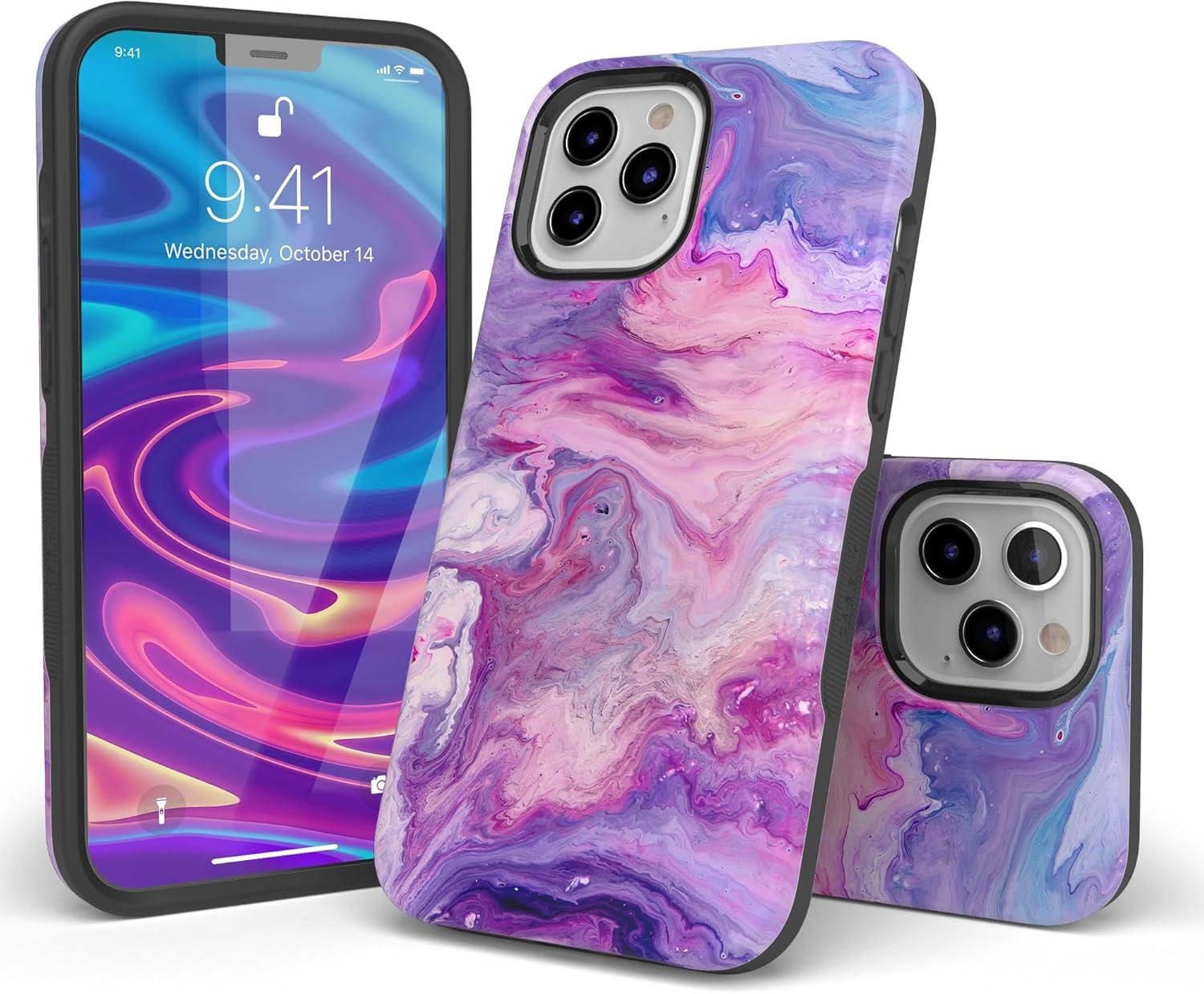 imageCasely iPhone 11 Pro Max Case  Outside The Lines  Crayola Marker CaseTie Dying Over You Purple Marble