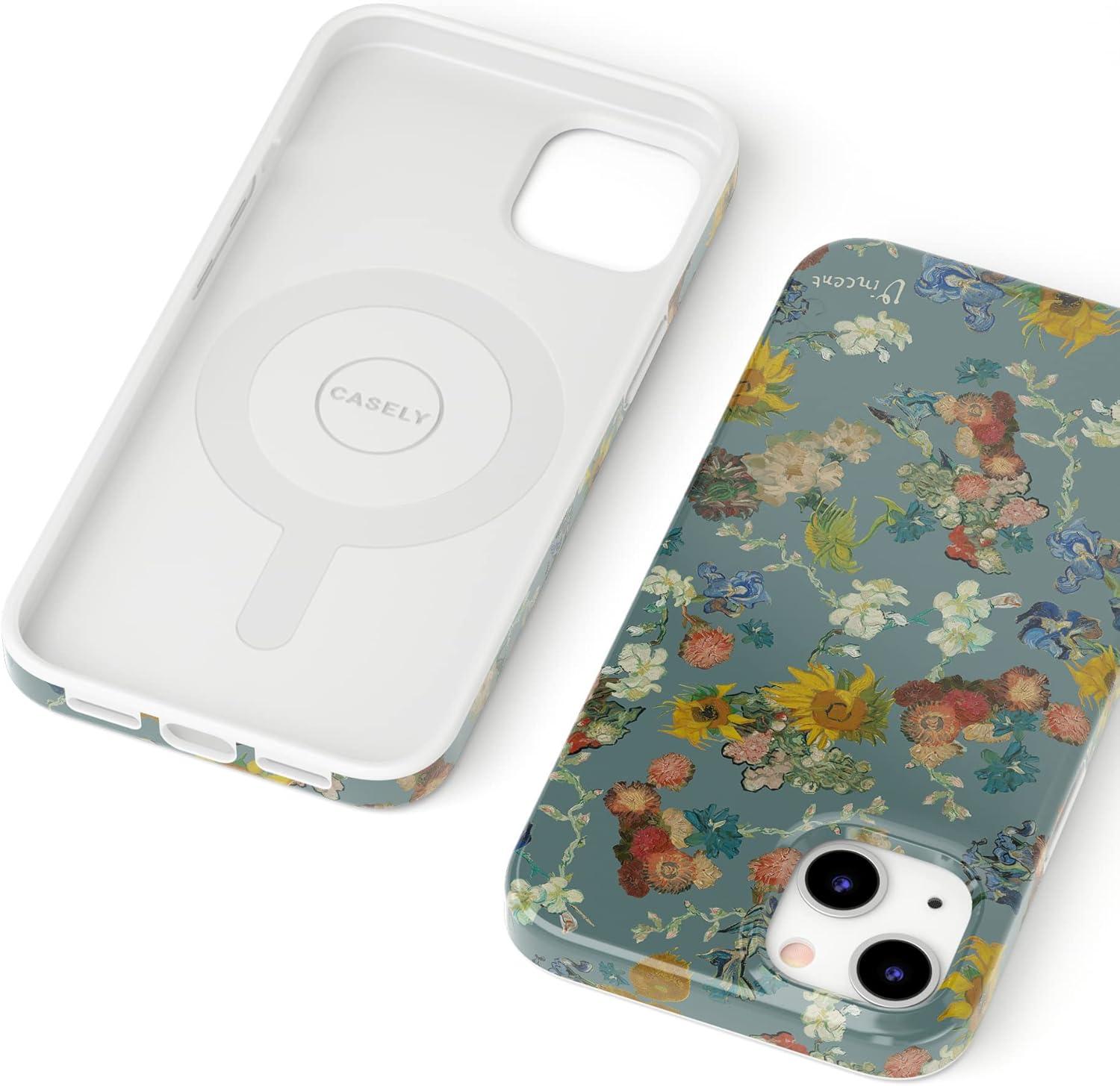 imageCasely iPhone 13 SunThemed Case  Colorblock Sunset Sunrise Pattern  Drop Test Certified amp Camera Lens Protection07 Van Gogh  All Flowers  50th Anniversary