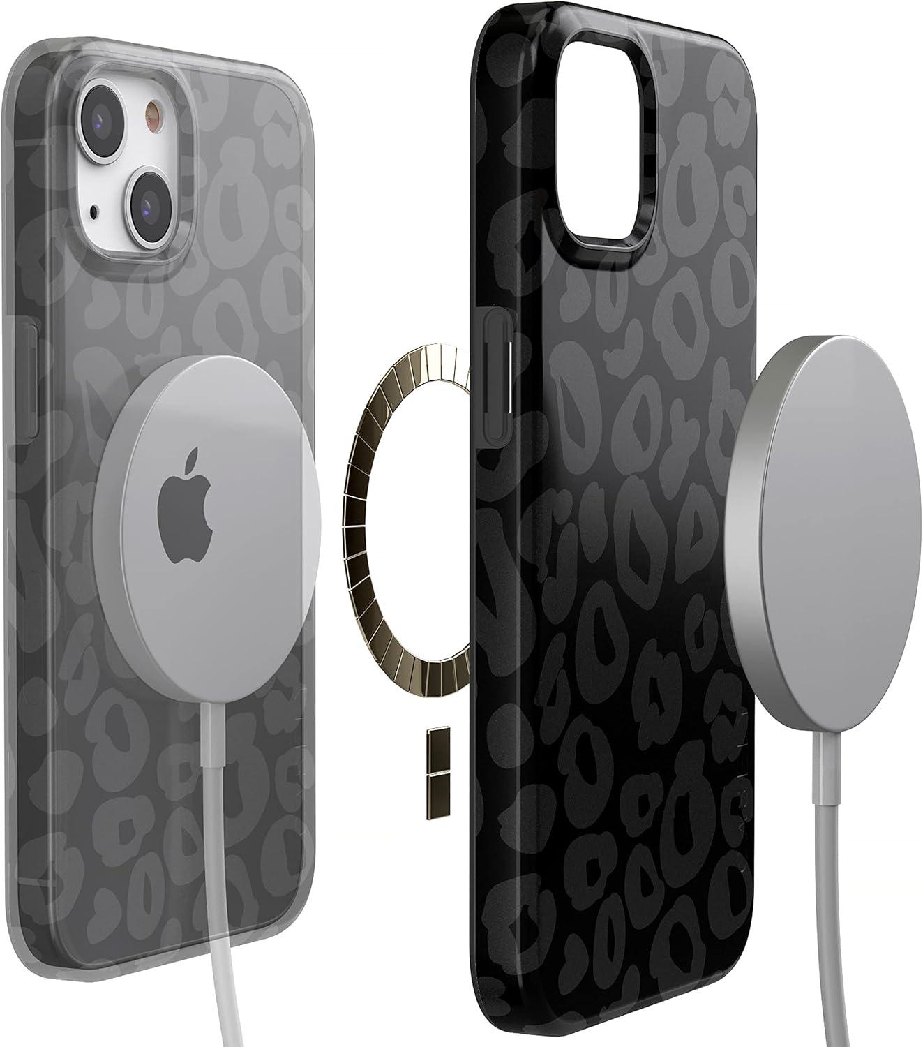 imageCasely iPhone 13 SunThemed Case  Colorblock Sunset Sunrise Pattern  Drop Test Certified amp Camera Lens ProtectionInto the Wild  Black Leopard