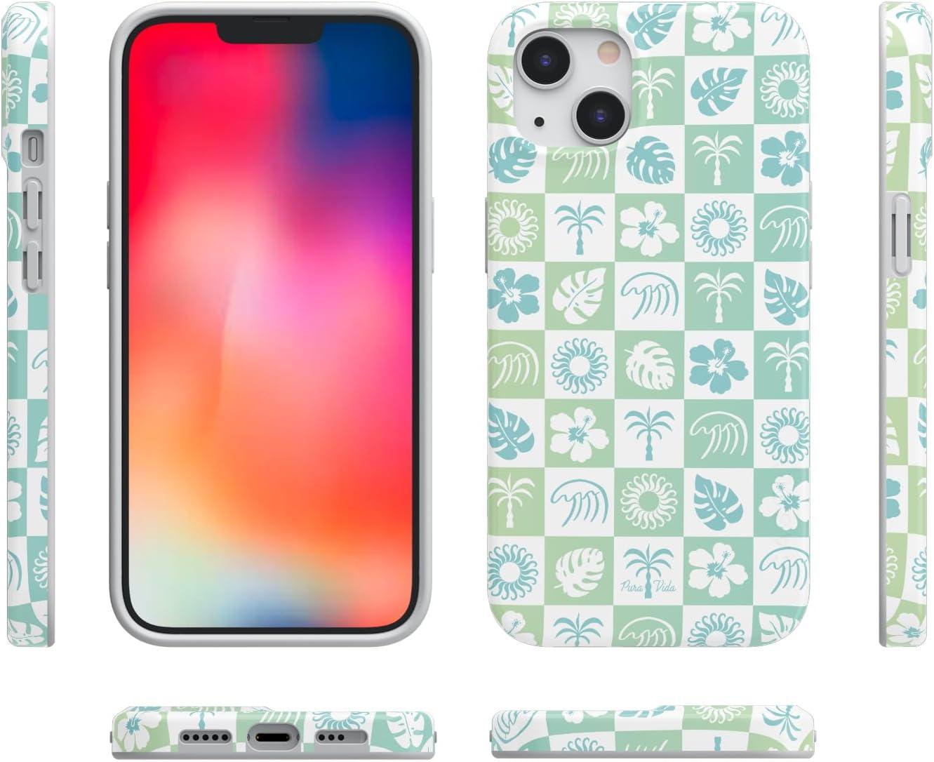 imageCasely iPhone 13 SunThemed Case  Colorblock Sunset Sunrise Pattern  Drop Test Certified amp Camera Lens ProtectionPura Vida  Coastal Checkers