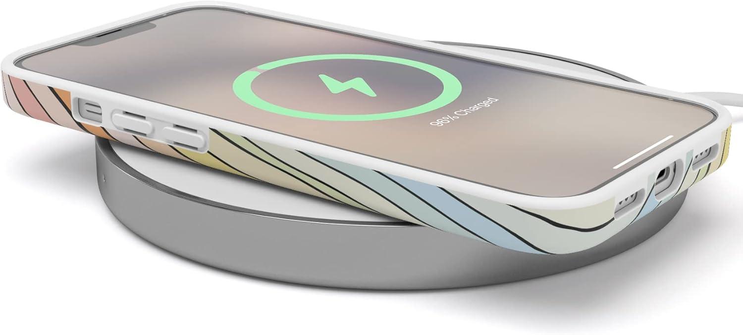 imageCasely iPhone 13 SunThemed Case  Colorblock Sunset Sunrise Pattern  Drop Test Certified amp Camera Lens ProtectionRide The Wave  Pastel Rainbow Lined