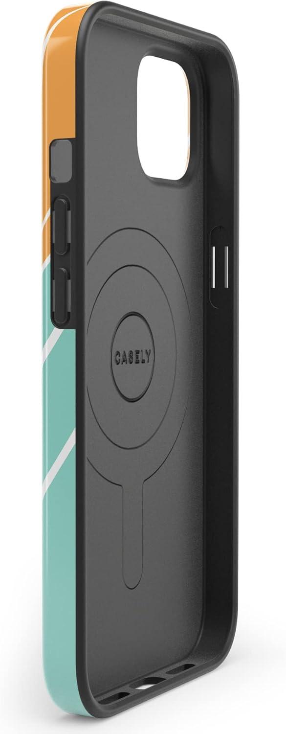 imageCasely iPhone 13 SunThemed Case  Colorblock Sunset Sunrise Pattern  Drop Test Certified amp Camera Lens ProtectionYellow  Orange  Green