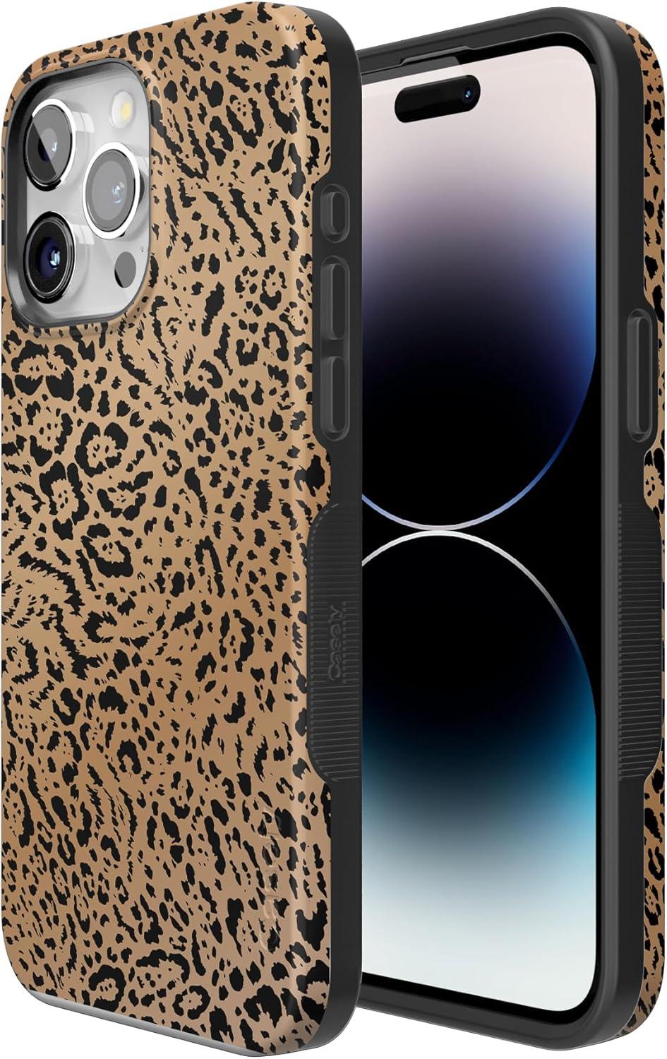 imageCasely iPhone 15 Pro Case  Keep It Classic  Crayola Crayon Box  Bold Protective Design  Compatible with MagSafeBorn to Be Wild  Jaguar Print