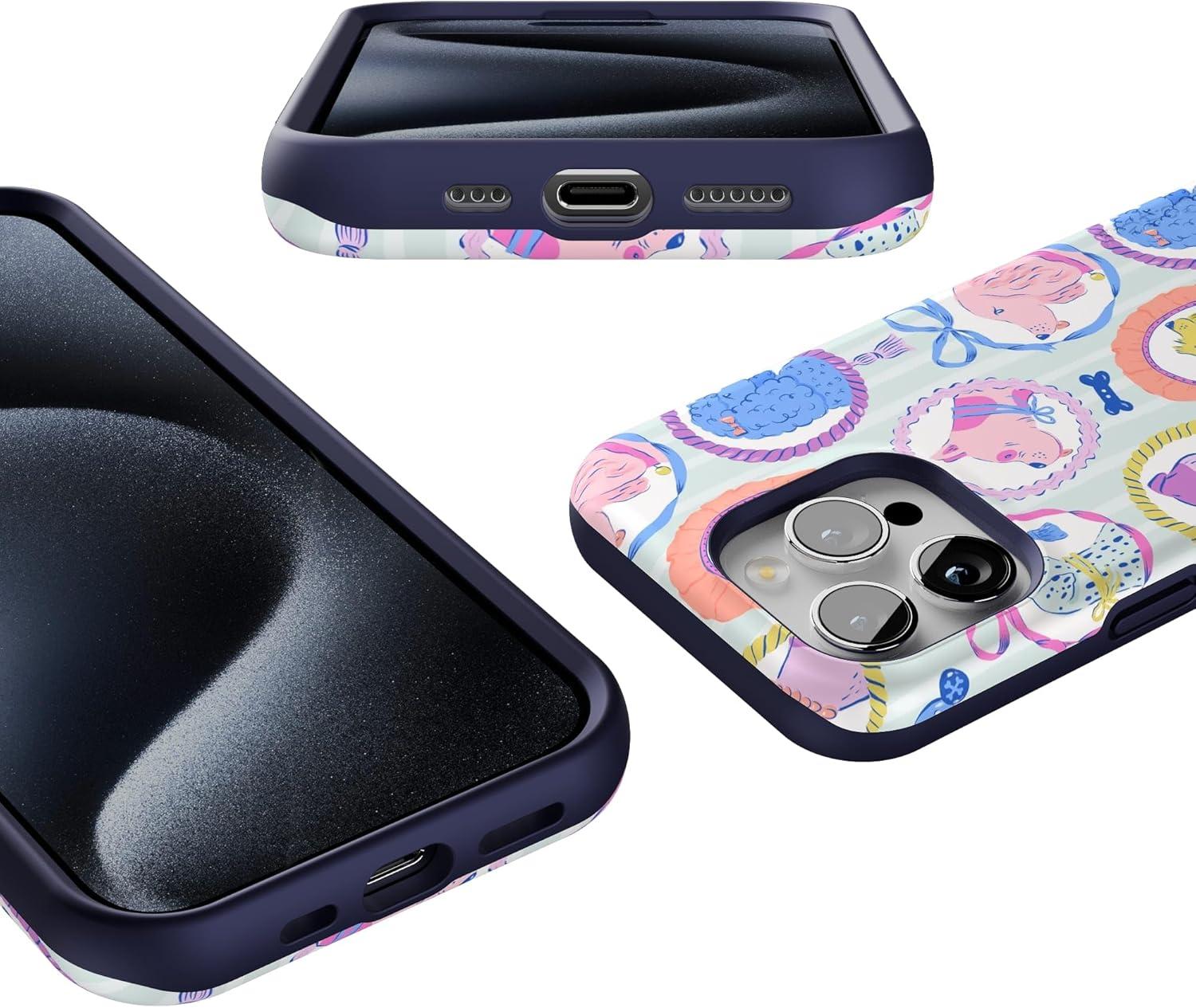 imageCasely iPhone 15 Pro Case  Keep It Classic  Crayola Crayon Box  Bold Protective Design  Compatible with MagSafeChateau Pups  French Dog