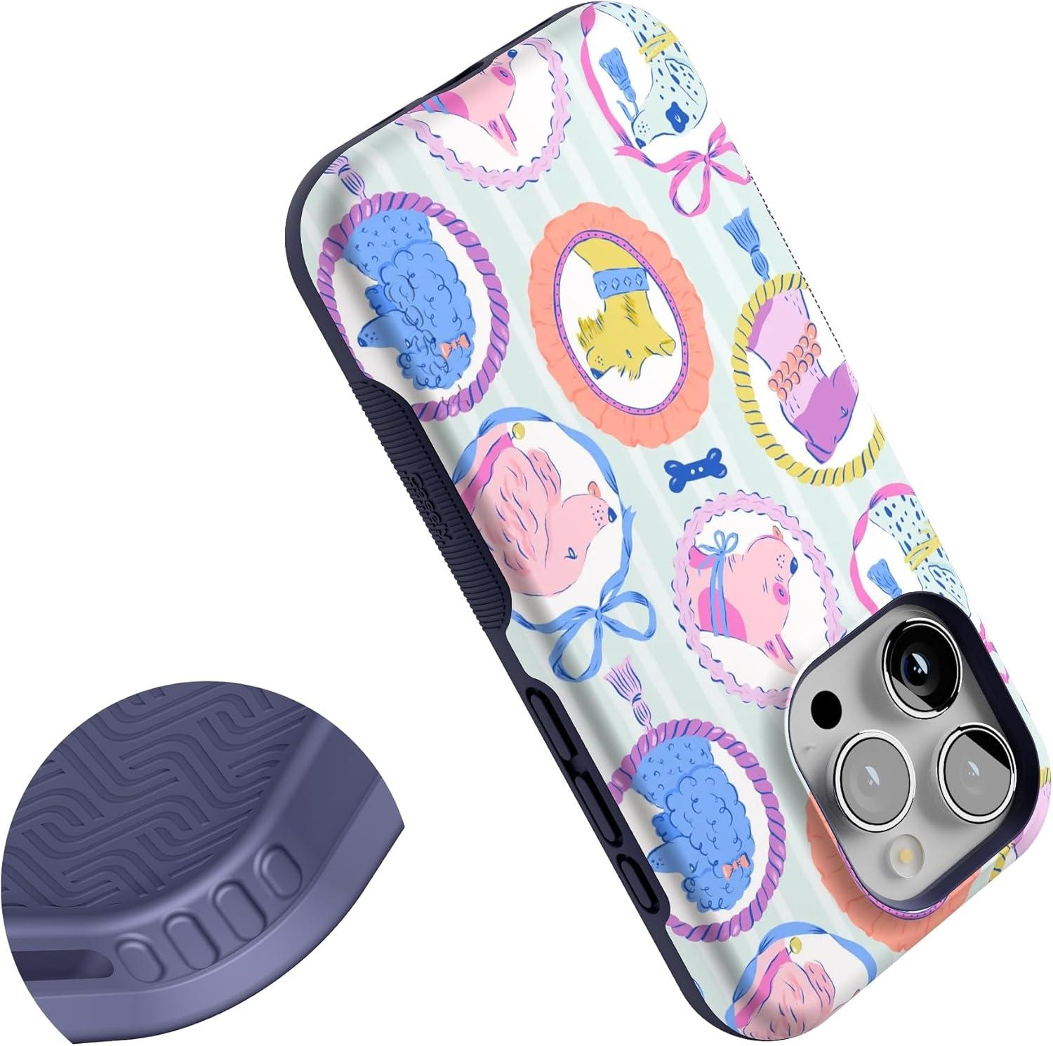 imageCasely iPhone 15 Pro Case  Keep It Classic  Crayola Crayon Box  Bold Protective Design  Compatible with MagSafeChateau Pups  French Dog