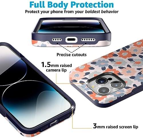 imageCasely iPhone 15 Pro Case  Keep It Classic  Crayola Crayon Box  Bold Protective Design  Compatible with MagSafeField of Flowers  Pastel Floral