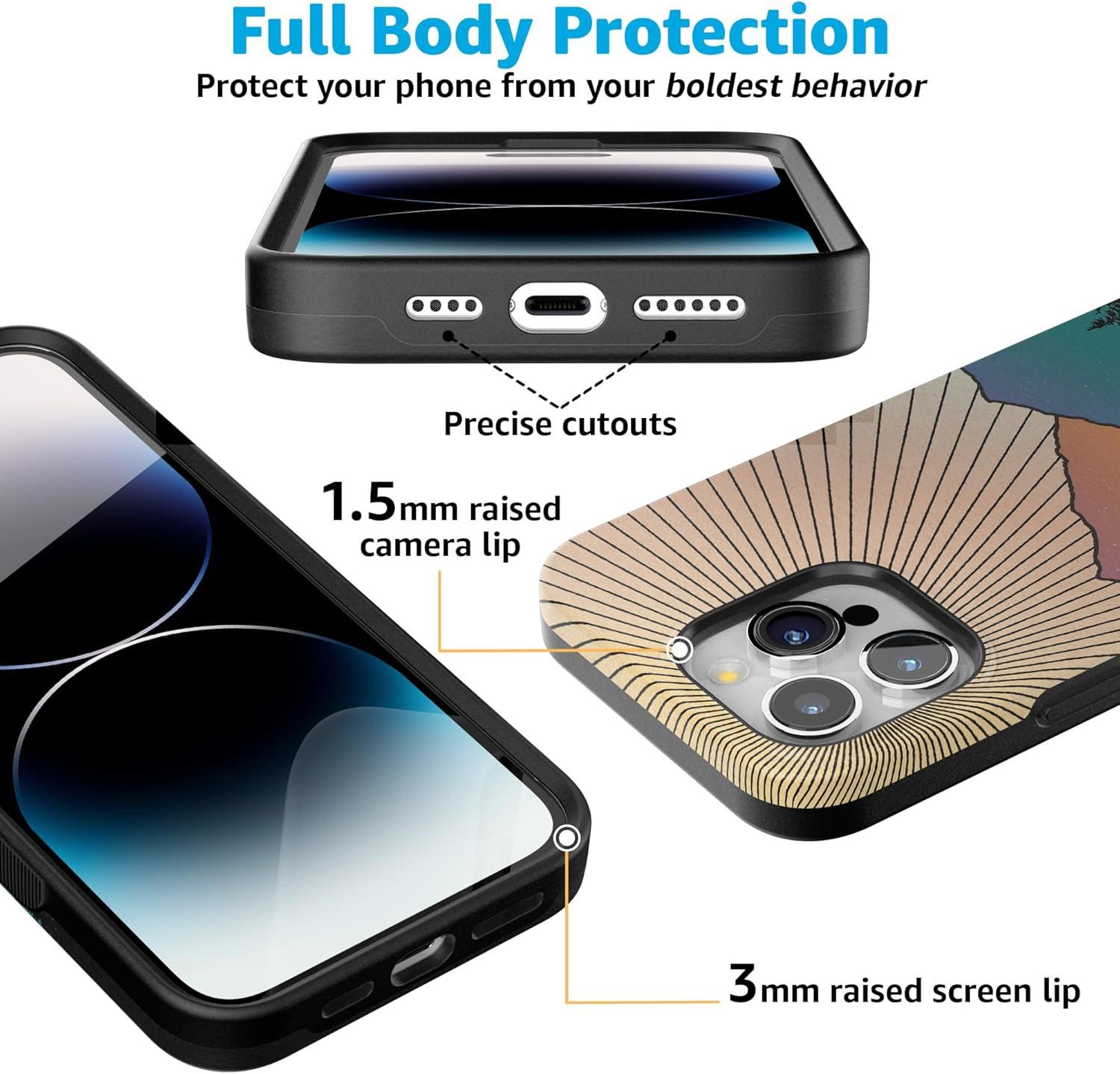 imageCasely iPhone 15 Pro Case  Keep It Classic  Crayola Crayon Box  Bold Protective Design  Compatible with MagSafeGolden Hour  Mountain Sunset