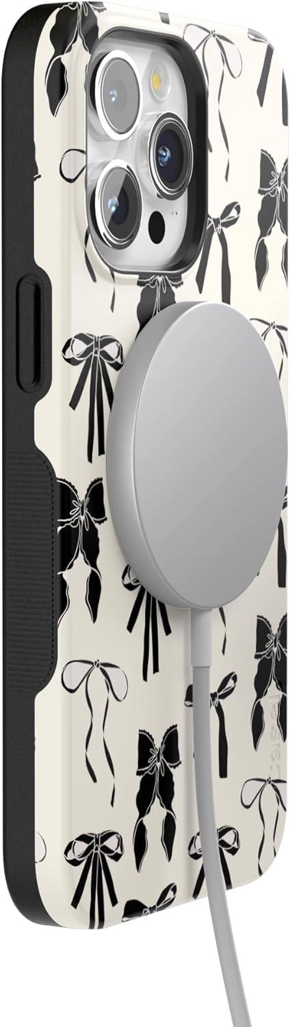 imageCasely iPhone 15 Pro Case  Keep It Classic  Crayola Crayon Box  Bold Protective Design  Compatible with MagSafeGoth Girlie  Black Bows