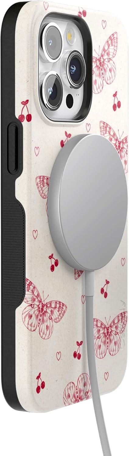 imageCasely iPhone 15 Pro Case  Keep It Classic  Crayola Crayon Box  Bold Protective Design  Compatible with MagSafeHeart Flutters  Butterfly