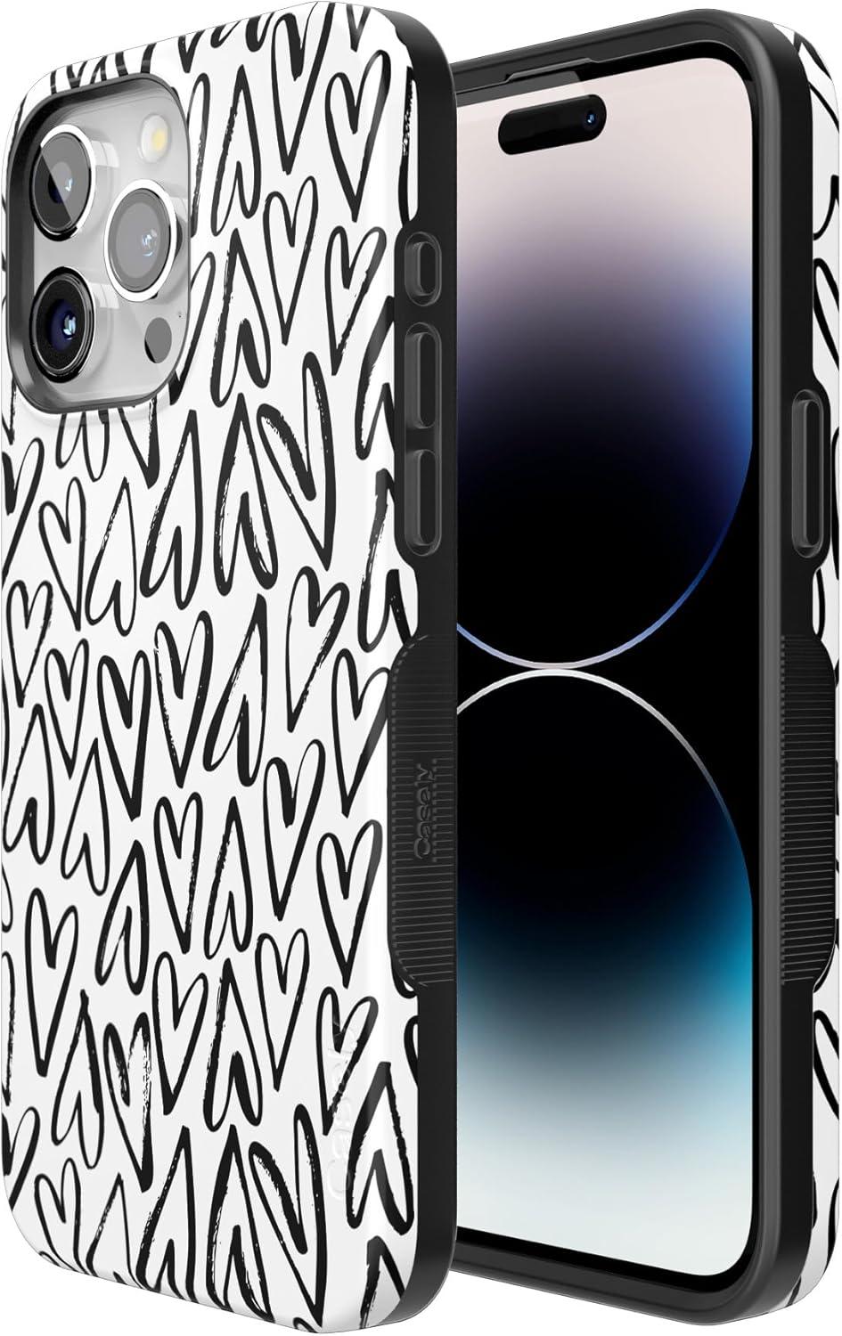 imageCasely iPhone 15 Pro Case  Keep It Classic  Crayola Crayon Box  Bold Protective Design  Compatible with MagSafeHeart Throb  Endless Hearts